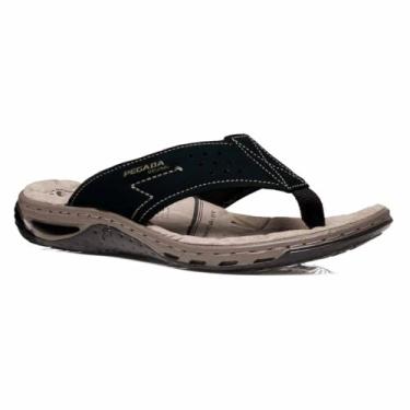 Imagem de Chinelo Couro Masculino Amortecedor Original Pegada 131663 (Azul Marinho, BR, Adulto, Numérico, 39)