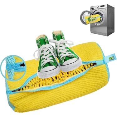 Imagem de Bolsa para Lavar Tênis e Calçados na Máquina com Zíper Reforçado - Lavadora e Secadora, Ideal para Calçados Esportivos