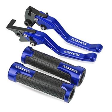 Imagem de WEJUSA Para Ducati 916 1998 Alavancas de embreagem de freio de alumínio CNC Alavancas de guidão Pegas de mão Acessórios de freio de mão Alavanca de embreagem de freio de motocicleta (Cor: azul)