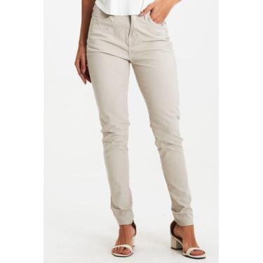 Imagem de Calça Feminina Sarja Skinny Polo Wear Bege Claro, Bege claro, 40