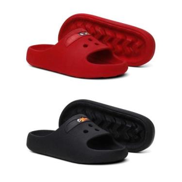 Imagem de Kit 2 Chinelo Slide Infantil Papete Confortavel Personagem Desenho Ani