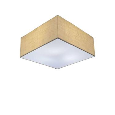 Imagem de Plafon Para Sala de Estar Quadrado SE-3001 Cúpula Cor Palha