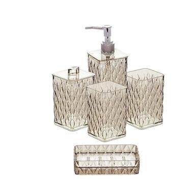 Imagem de Kit 5 Jogo Banheiro Luxuoso Multiuso Decoração Lavabo