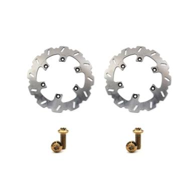 Imagem de Arashi Discos de freio dianteiro Rotores com parafusos de montagem para Yamaha RD350LC 1985-1993, RD500LC 84-88, SRX600 86-87, XJ600 83-91, FZ750 GENESIS 87-88, acessórios de substituição de