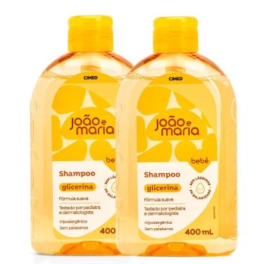 Imagem de Kit 2 Shampoo Bebê João e Maria Glicerina 400ml