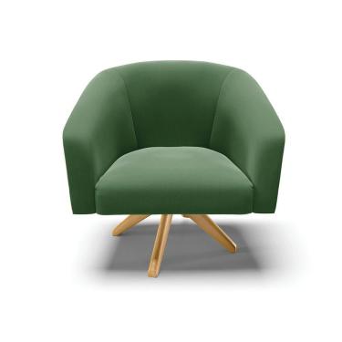 Imagem de Cadeira Sala De Jantar Giratória Ma30 Stella Suede D03 - D\'rossi Cor Verde