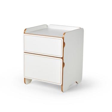 Imagem de Mesa De Cabeceira 2 Gavetas 45cm Cindy - Branco