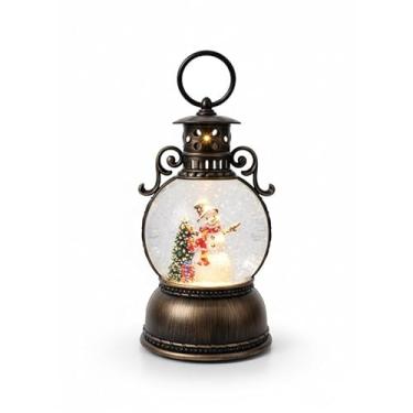 Imagem de Luminárias Globo de Neve de Natal LED Musical Decoração Papai Noel Trem Enfeite decorativo Brinquedo Lamparina (Lamparina Grande)