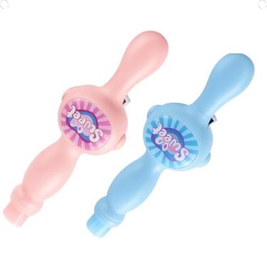 Imagem de Kit Máquina de Bolhas com Fumaça 2 Cores (Rosa + Azul) com Refil Completo Diversão Mágica e Recarregável