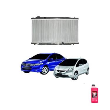 Imagem de Kit Radiador Honda City/Fit 1.4/1.5 16V 2009 a 2013 com Aditivo Radiador 1L