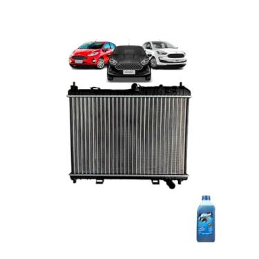 Imagem de Kit Radiador Ford 2013 a 2016 1.5 1.6 + Aditivo Radiador Visconde RV Cool Azul