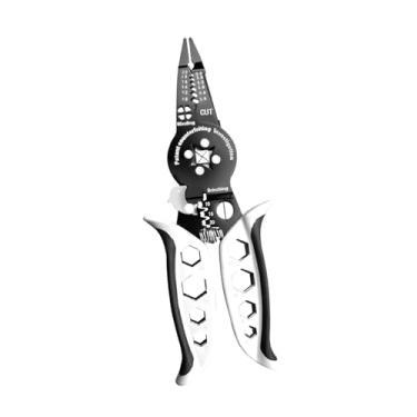 Imagem de FashionCha Alicate Decapador de Fios, Alicate de Crimpagem Reforçado, Alicate Multifuncional Versátil para Raspar, Pressionar, Cortar, Enrolar E Segurar Parafuso