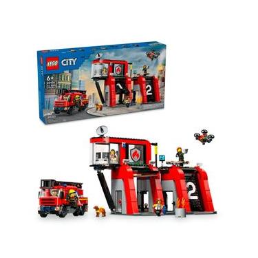Imagem de LEGO® City Quartel e Caminhão dos Bombeiros; Conjunto 60414