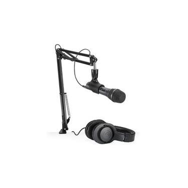 Imagem de Kit Podcast Audio-Technica Microfone Dinâmico + Braço + Fone - AT2005USBPK