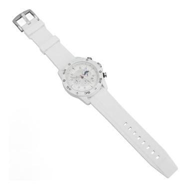 Imagem de Generic Relógio de Quartzo Masculino Multifuncional Pulseira de Silicone Resistente à água Cronógrafo Relógio de Pulso Data Função Luminosa Casual Liga Azul (Branco)