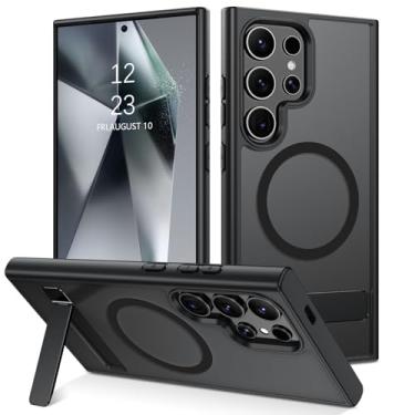 Imagem de VENINGO Capa para Samsung Galaxy S24 Ultra, magnética compatível com MagSafe, suporte fosco slim fit, anti-impressão digital à prova de choque mulheres homens capa protetora para celular para Galaxy