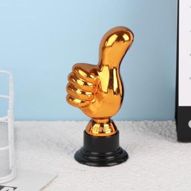 Imagem de Mini Troféus de Vitória Prêmios Polegares para Cima Troféu Plástico Ouro Troféus Incentivo para Decoração de Mesa de Casa