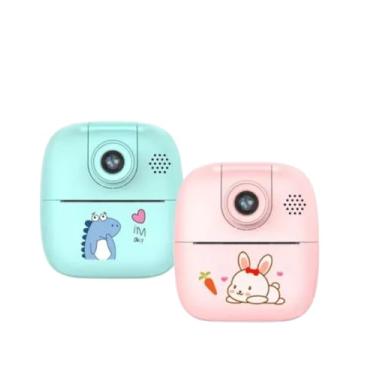 Imagem de Câmera Digital Infantil com Impressão Instantânea – Tela 2.4”, 12MP, Filtros Divertidos, Papel Térmico Incluso – Presente Criativo para Crianças