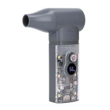 Imagem de Ymiko Espanador de Ar Elétrico Portátil Com Luz LED, Soprador Seco Recarregável de Alta Velocidade de 10 W para Teclado, Carro, Limpeza de Eletrônicos Ventilador Portátil a Jato de 100000 RPM