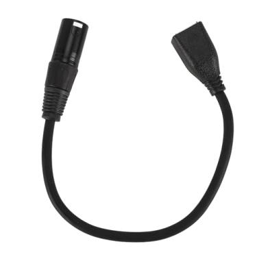 Imagem de Ymiko Cabo Adaptador XLR Macho para RJ45 Fêmea de 3 Pinos, Condutores de Cobre OFC, Extensão de Sinal DMX para Controladores de Iluminação de Palco, Equipamento de Estúdio, 12 Polegadas
