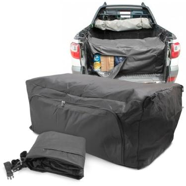 Imagem de Bolsa Organizadora para Caçamba 360 Litros Pick up Picape Compatível com S10 Hilux Ranger Rampage Abertura Frontal