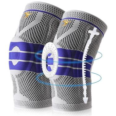Imagem de Joelheira Elástica Gold Sports de Compressão com Suporte Lateral e Rótula-Unissex