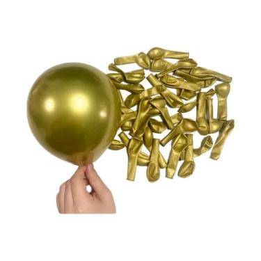 Imagem de Balões Metálicos Roxo Azul Rosa Dourado Vermelho Prata 10 20 30pcs Par