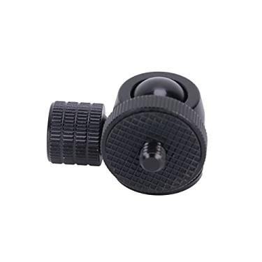 Imagem de GLOGLOW Suporte para Câmera Mini Cabeça Esférica, Liga de Alumínio, Giro de 360 ​​graus para DSLR e Luz de Anel, Compacto, Parafuso de 1/4 de Polegada, Montagem Em Sapata Pan-Tilt (bola preta)