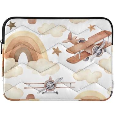 Imagem de Capa fofa para laptop de avião, arco-íris, nuvens, capa fofa para notebook para MacBook de 13 polegadas, acessórios de computador universais de 13 a 14 polegadas