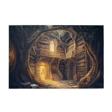 Imagem de Vextrovia Quebra-cabeças para adultos 1000 peças, arte de quebra-cabeça engraçado, bibliotecas de fantasia, quebra-cabeça de madeira adulto, quebra-cabeça de 1000 peças para adultos quebra-cabeça