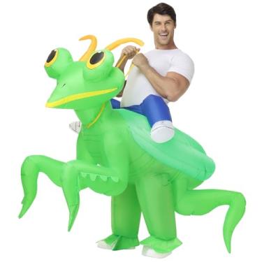 Imagem de Acekar Fantasia inflável de louva-a-deus para adultos, fantasia de inseto de Halloween para mulheres e homens, festas de cosplay (estilo 1)