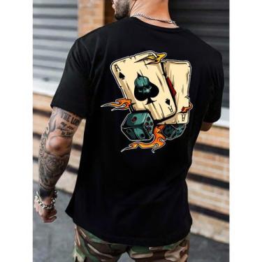 Imagem de Camiseta Masculina Baralho Camisa Manfinity Truco As Street Wear Estil