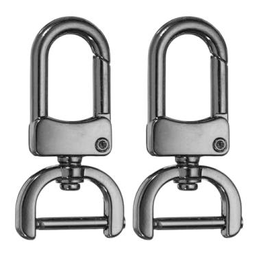 Imagem de Generic 2 peças de gancho de pressão destacável fecho giratório 5/20.3 cm (16 mm) anéis D de liga de zinco, fecho de garra de lagosta com barra de parafuso para chaveiro, cordão, ferragens, artesanato
