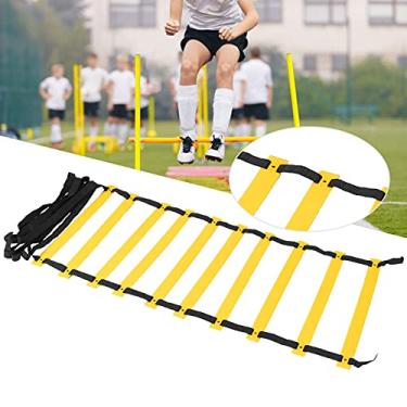 Imagem de Segrehy Escada de agilidade, escada de velocidade de 10 degraus com degraus ajustáveis sem emaranhados, equipamento de treinamento de agilidade durável para futebol, crossfit, academia doméstica