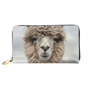 Imagem de XLLingL Carteiras de cartão de crédito impressas, bolsas longas de couro femininas, carteiras com zíper, carteira de viagem simples