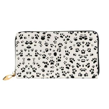 Imagem de XLLingL Carteiras de cartão de crédito impressas, bolsas longas de couro femininas, carteiras com zíper, carteira de viagem simples