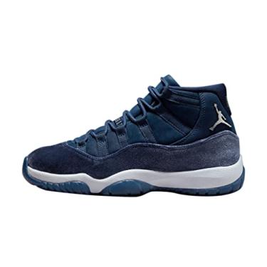 Imagem de T nis feminino Jordan 11 Retro Midnight Navy Midnight Navy/MTLC Prata (AR0715 441), Cinza m dio/preto-branco, 8