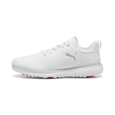 Imagem de PUMA Tênis de golfe masculino, Puma branco-puma prata-cinza, 7 Wide