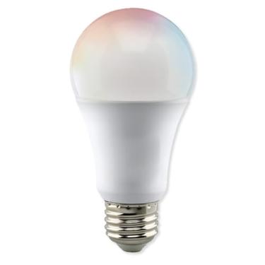 Imagem de Satco S11254 Starfish 10-Watt A19 WiFi Smart LED lâmpada de mudança de cor, funciona com Siri, Alexa, Google Assistant, SmartThings, 2700K-5000K, 800 lúmens