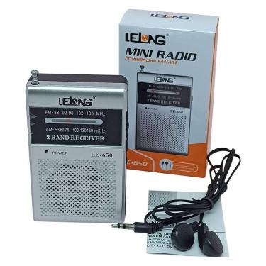 Imagem de Mini Rádio Lelong De Bolso Ou Mão A Pilha Am/Fm