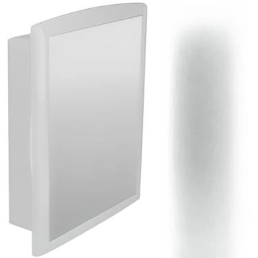 Imagem de Armário Grande de Banheiro com Espelheira – Gabinete Espaçoso de Sobrepor, Organização para Higiene, Cosméticos e Utensílios Doméstico Familiar (Cinza Claro)