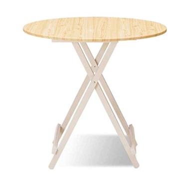 Imagem de U5GAAALPPQ9 Mesa comercial redonda dobrável, mesa de cartão de café de plástico portátil para cozinha ou festa ao ar livre evento de casamento (cor: preto)