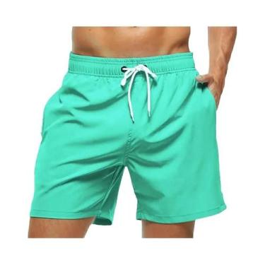 Imagem de Shorts De Surf E Natação Masculinos De Secagem Rápida Com Cintura Elás