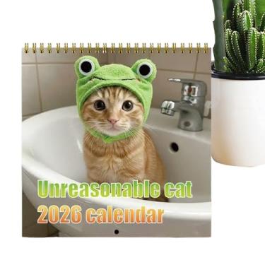 Imagem de Calendário de parede para gatos 2026-2026, agenda mensal para férias, Natal, Halloween, ano novo, casa, escritório, família, crianças, amigos