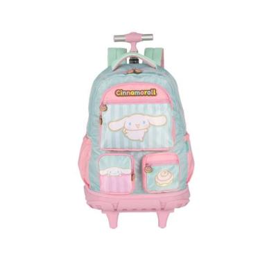 Imagem de Mochila De Rodinhas Carrinho Hello Kitty Melody Cinnamoroll Cor Verde 