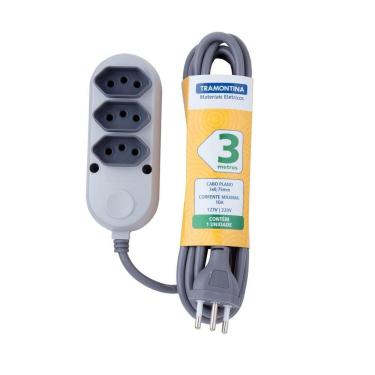 Imagem de Extensão Múltipla 3 Tomadas 2p+t 10 A 250 V Tramontina 3 M Tramontina
