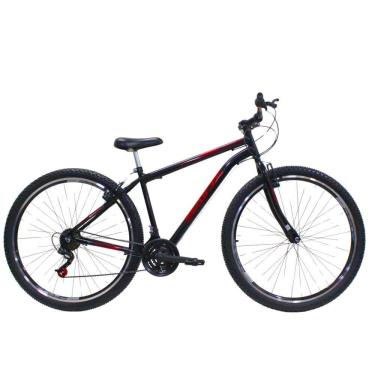 Imagem de Bicicleta Aro 29 Quadro Aço 21 Vel Freios V Brake Saidx Premium Preto Verme