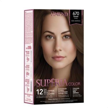 Imagem de Tinta de Cabelo Amend Superia Color 670 Chocolate Sem Amônia 100g