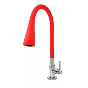 Imagem de Torneira Gourmet Flexivel Silicone Com Ajuste De Jato Sn18 Snel Metais
