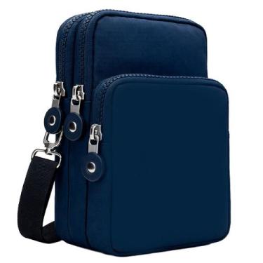 Imagem de Bolsa Transversal Compacta Masculina com Múltiplos Compartimentos e Zí